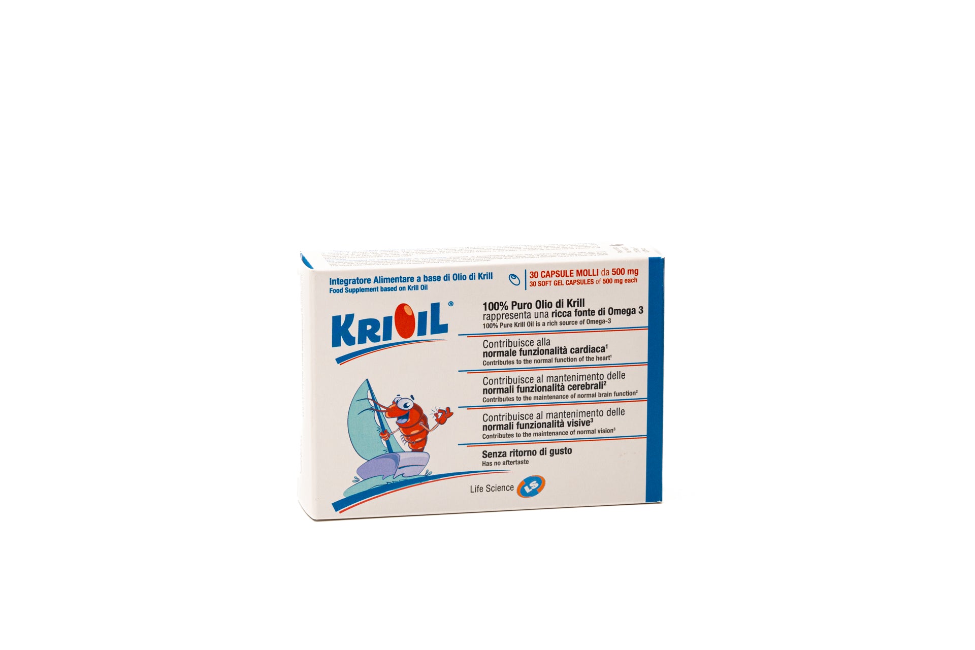 KRIOIL - Integratore di Olio di Krill Antartico, Ricco di Omega-3.