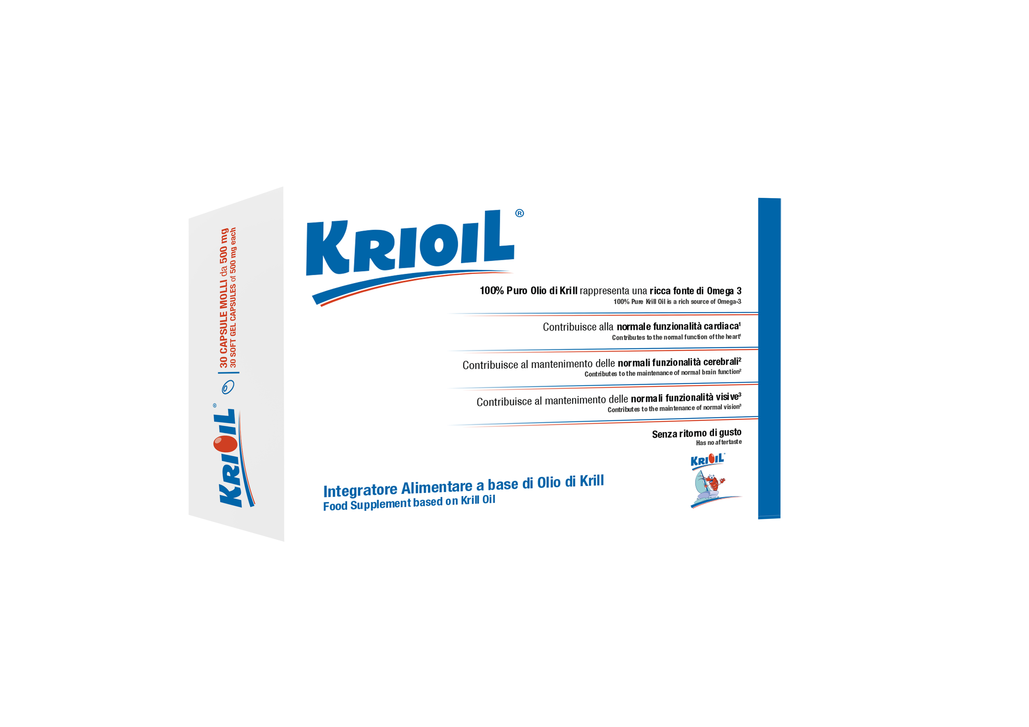 KRIOIL - Integratore di Olio di Krill Antartico, Ricco di Omega-3.